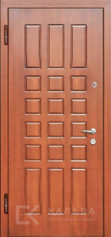 Фото №2 «Входная дверь венге с ковкой внутри красное дерево №96»