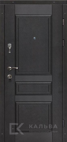 Фото «Входная дверь порошковая антрацит с венге МДФ арка классика №48»