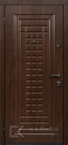 Фото №2 «Входная металлическая дверь графит лофт с шоколадной 3D-панелью для квартиры №305»