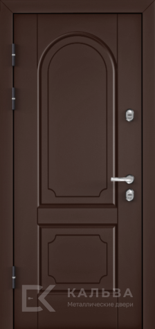 Фото №2 «Стальная дверь белая филёнка и коричневая МДФ арка для квартиры №49»